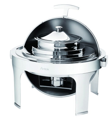 ATOSA银都不锈钢汤炉 圆形可视自助汤炉保温布菲炉可电热餐具