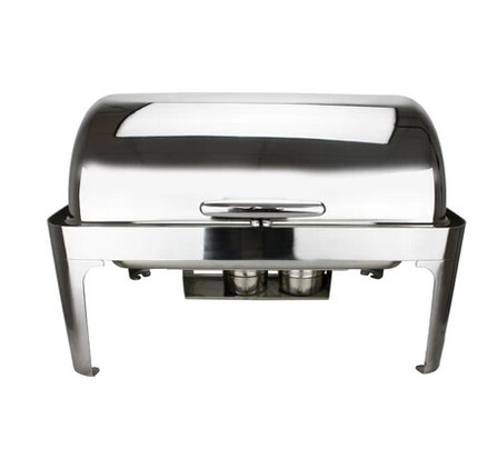 ATOSA银都 方形不锈钢自助餐炉 全翻盖保温布菲炉 可电加热餐具